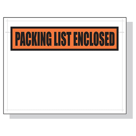 4.5X5.5 1000/Case Printed Packing List Envelopes