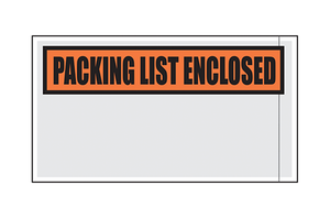 5.5X10 1000/Case Printed Packing List Envelopes