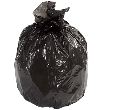 Second Chance Trash Liners - Black, 6 Bushel, 2.0 Mil., Flat Pack 50 PER CASE