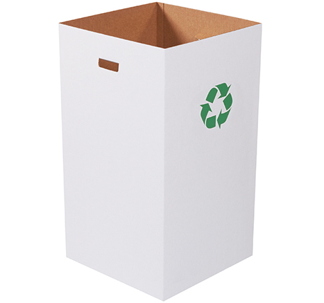 Corrugated Trash Can with Recycle Logo - 50 Gallon 10 PER BUNDLE