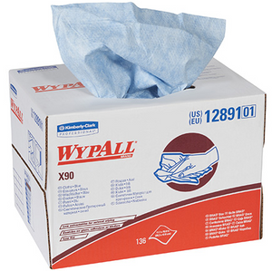 Kimberly ClarkÂ® WypALLÂ® X90 11.1 x 16.8" Blue Heavy-Duty Wipers Dispenser Box 1 PER CASE