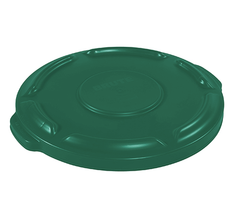RubbermaidÂ® BruteÂ® Flat Trash Can Lid - 20 Gallon, Green 1 EACH