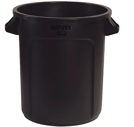 RubbermaidÂ® BruteÂ® Trash Can - 10 Gallon, Black 1 EACH