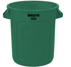 RubbermaidÂ® BruteÂ® Trash Can - 10 Gallon, Green 1 EACH