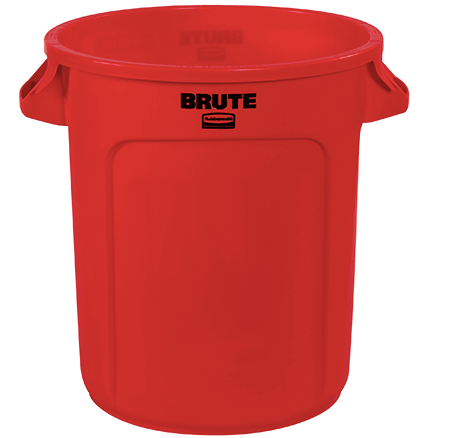 RubbermaidÂ® BruteÂ® Trash Can - 10 Gallon, Red 1 EACH