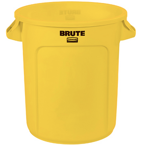 RubbermaidÂ® BruteÂ® Trash Can - 10 Gallon, Yellow 1 EACH