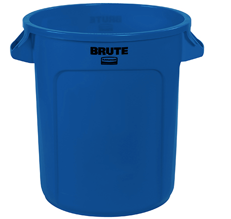 RubbermaidÂ® BruteÂ® Trash Can - 10 Gallon, Blue 1 EACH
