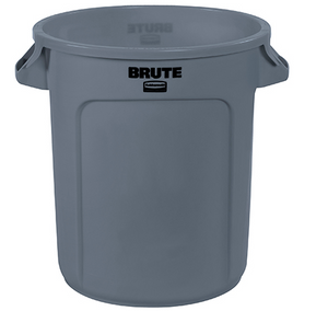 RubbermaidÂ® BruteÂ® Trash Can - 10 Gallon, Gray 1 EACH