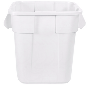 RubbermaidÂ® BruteÂ® Square Trash Can - 28 Gallon, White 1 EACH