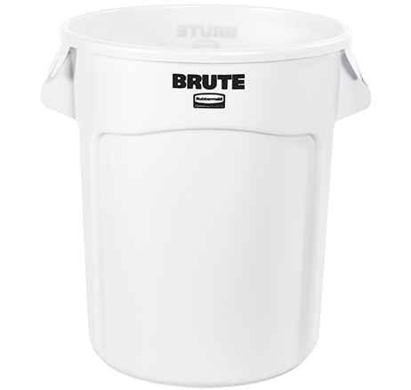 RubbermaidÂ® BruteÂ® Trash Can - 20 Gallon, White 1 EACH