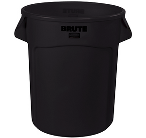 RubbermaidÂ® BruteÂ® Trash Can - 32 Gallon, Black 1 EACH