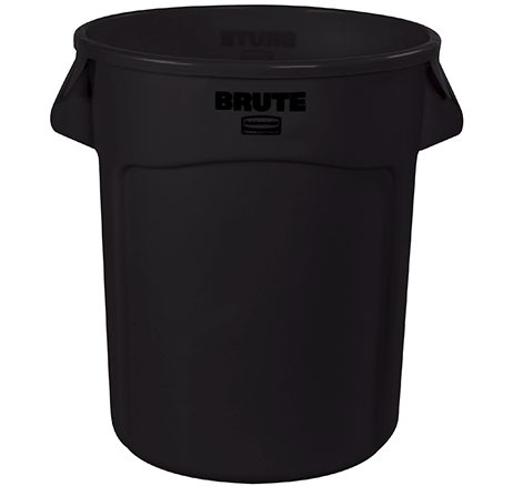 RubbermaidÂ® BruteÂ® Trash Can - 32 Gallon, Black 1 EACH