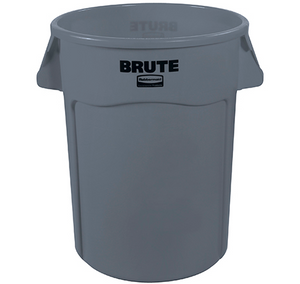 RubbermaidÂ® BruteÂ® Trash Can - 44 Gallon, Gray 1 EACH