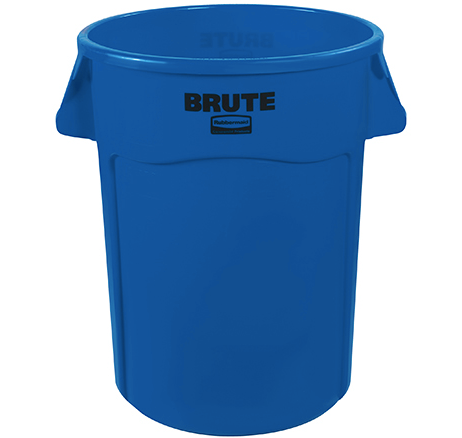 RubbermaidÂ® BruteÂ® Trash Can - 44 Gallon, Blue 1 EACH