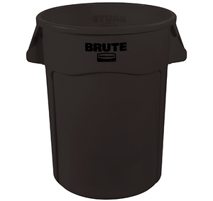 RubbermaidÂ® BruteÂ® Trash Can - 44 Gallon, Black 1 EACH