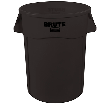 RubbermaidÂ® BruteÂ® Trash Can - 44 Gallon, Black 1 EACH