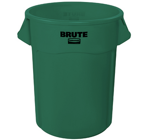 RubbermaidÂ® BruteÂ® Trash Can - 55 Gallon, Green 1 EACH