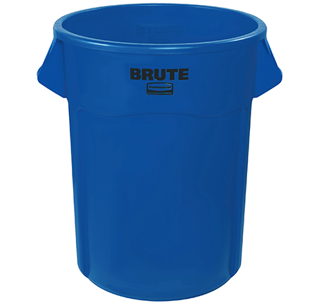 RubbermaidÂ® BruteÂ® Trash Can - 55 Gallon, Blue 1 EACH