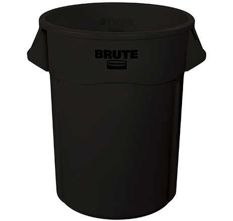 RubbermaidÂ® BruteÂ® Trash Can - 55 Gallon, Black 1 EACH