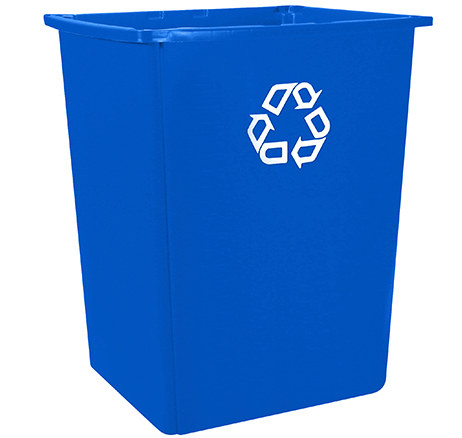 RubbermaidÂ® GluttonÂ® Recycling Container - 56 Gallon, Blue 1 EACH