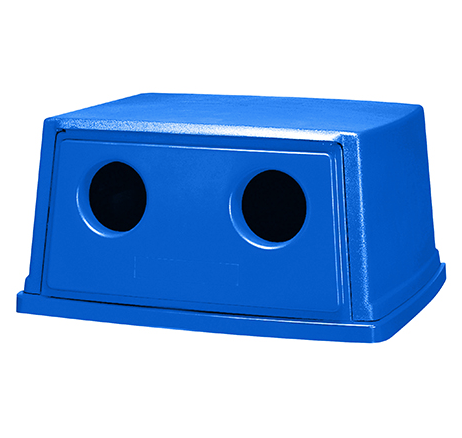 RubbermaidÂ® GluttonÂ® Recycling Container Lid - 56 Gallon, Blue 1 EACH