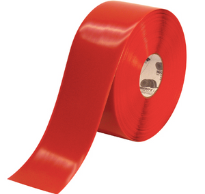 4" x 100' Red Mighty Lineâ„¢ Deluxe Safety Tape 1 PER CASE