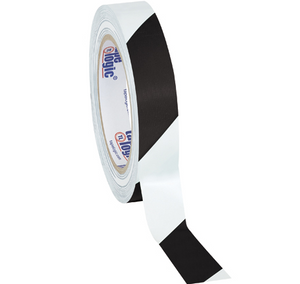 1" x 36 yds. Black/White (3 Pack) Tape LogicÂ® Striped Vinyl Safety Tape 3 PER CASE