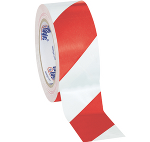 2" x 36 yds. Red/White (3 Pack) Tape LogicÂ® Striped Vinyl Safety Tape 3 PER CASE