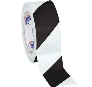 2" x 36 yds. Black/White (3 Pack) Tape LogicÂ® Striped Vinyl Safety Tape 3 PER CASE