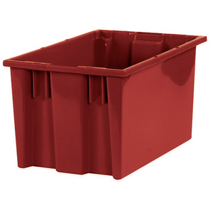 16 x 10 x 8 7/8" Red Stack & Nest Containers 6 PER CASE