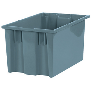 16 x 10 x 8 7/8" Gray Stack & Nest Containers 6 PER CASE