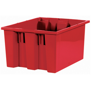 17 x 14 1/2 x 9 7/8" Red Stack & Nest Containers 6 PER CASE