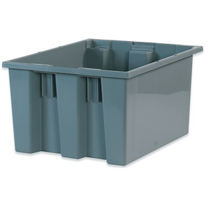 17 x 14 1/2 x 9 7/8" Gray Stack & Nest Containers 6 PER CASE