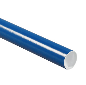 3 x 18" Blue Tubes with Caps 24 PER CASE
