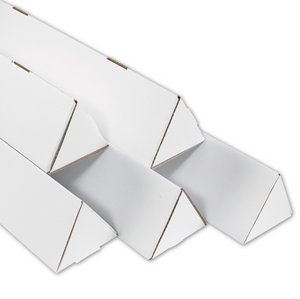 3 x 18 1/4" White Triangle Mailing Tubes 50 PER BUNDLE
