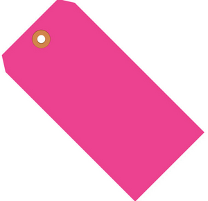 3 3/4 x 1 7/8" Fluorescent Pink 13 Pt. Shipping Tags 1000 PER CASE